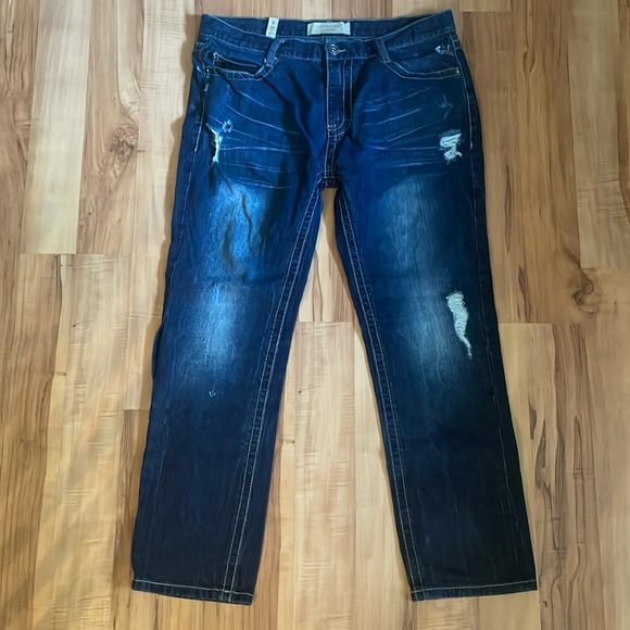 Jeans | Mens 36x3 Springfield Classic Faded Ripped Blue Jeans | Poshmark